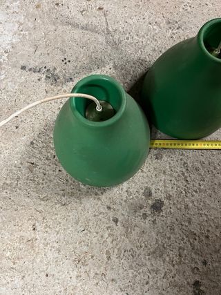 Lámparas colgantes grandes verdes (2 unidades)