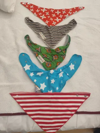 Lote 5 Baberos Bebé Bandana