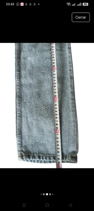 Levi's 501 XX Original USA Talla M, error talla