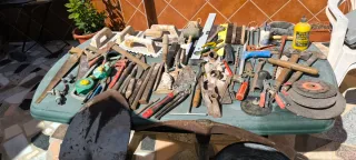 Lote de herramientas de construcción