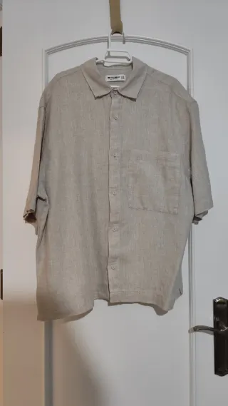 Sobrecamisa hombre Pull&Bear Beige M Sin Estrenar