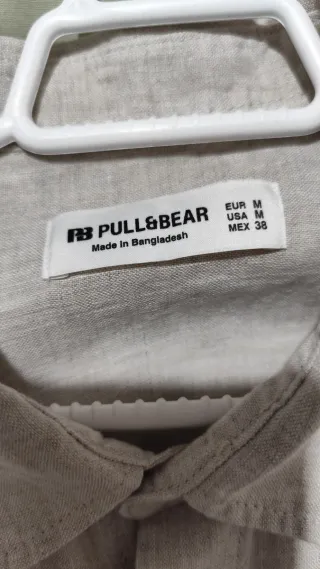 Sobrecamisa hombre Pull&Bear Beige M Sin Estrenar