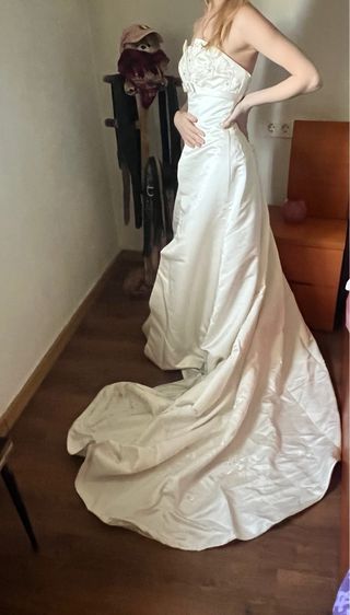 Vestido de Novia Raso Palabra de Honor