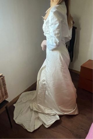 Vestido de Novia Raso Palabra de Honor