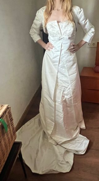 Vestido de Novia Raso Palabra de Honor