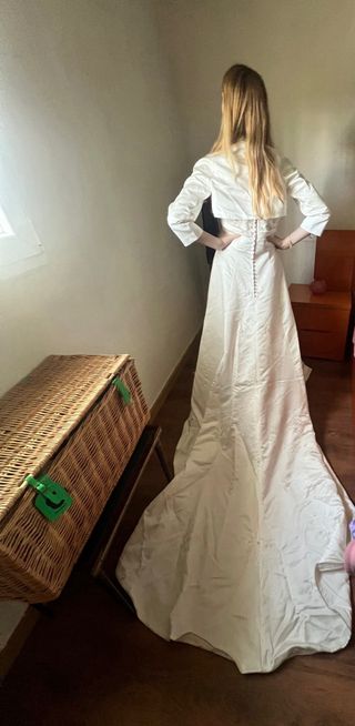 Vestido de Novia Raso Palabra de Honor