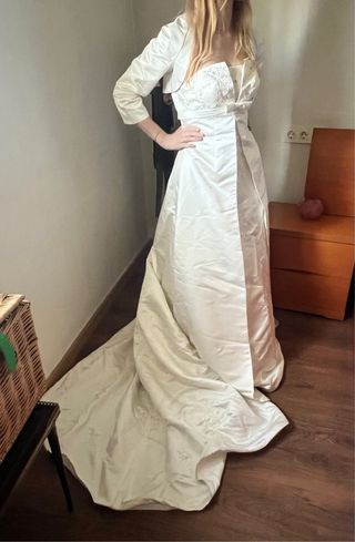 Vestido de Novia Raso Palabra de Honor