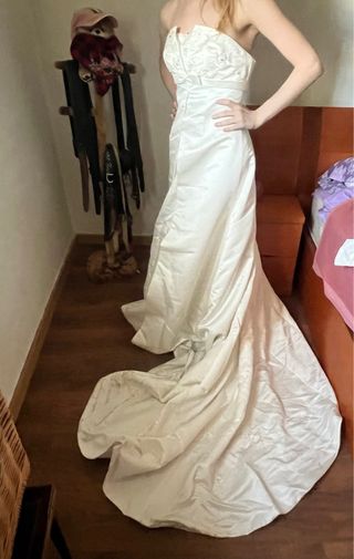 Vestido de Novia Raso Palabra de Honor