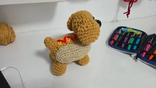 Peluche perro salchicha hecho a mano
