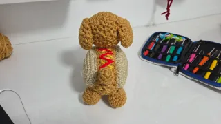 Peluche perro salchicha hecho a mano