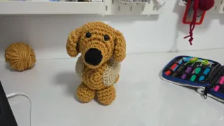 Peluche perro salchicha hecho a mano