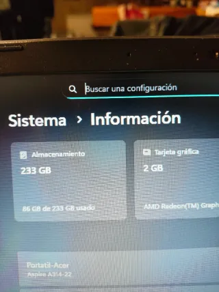 Portátil Acer Aspire 3 Ryzen 3250u 14"