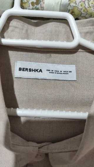 Sobrecamisa hombre Bershka Beige Talla M Sin Estre