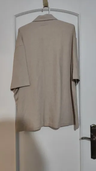 Sobrecamisa hombre Bershka Beige Talla M Sin Estre