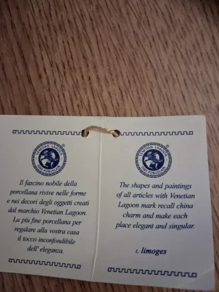 Biscottiera blu e oro in porcellana