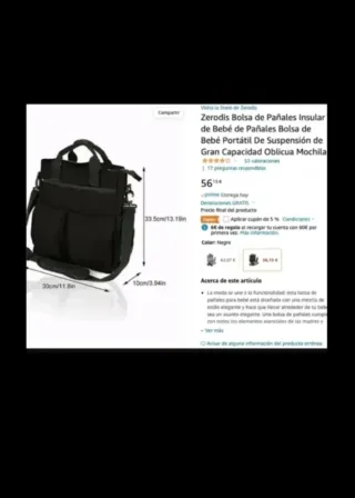 Mochila bolsa Portátil para Bebé cochecito al 50%