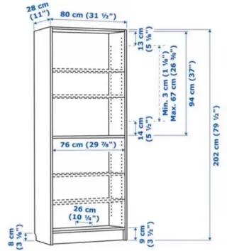 Estantería Billy Ikea Madera Negra