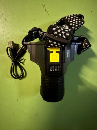 Linterna Frontal Recargable USB Potente