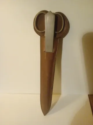 Tijeras vintage Palmera y abre cartas funda piel