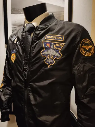 Chaqueta Bomber Ejército Aire Negra