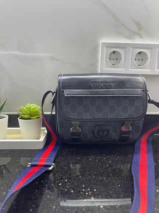 Bandolera Gucci Negra y Multicolor