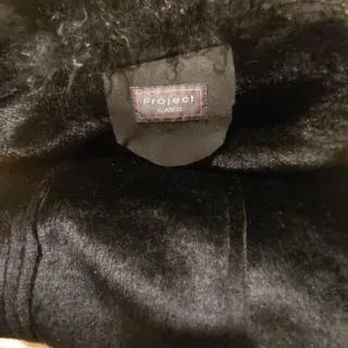 Cappotto scamosciato nero
