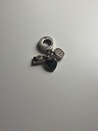Pandora Charm Corazón y Cámara Plata