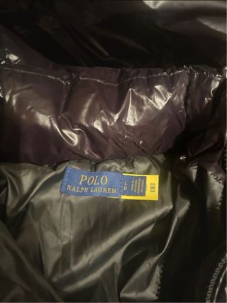 Abrigo Negro Polo Ralph Lauren Brillante