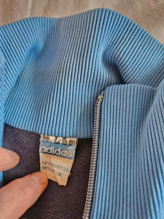 Chaqueta Adidas Retro Azul Años 80