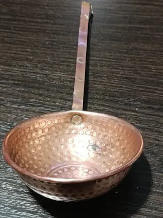 Cazo Cobre Artesanal Martillado Punzado