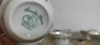 Juego de café Santa Clara porcelana oro