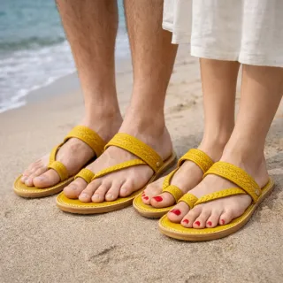 Sandalias de cuero auténtico hechas a mano