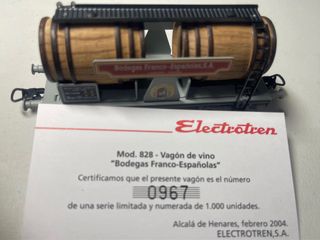 Electrotren Vagon 2 Cubas Madera Serie limitada.