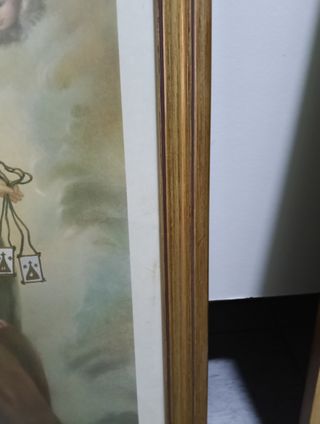 Cuadro Virgen con Niño y Ángeles Vintage