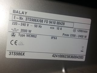 Despiece Balay 3TS986X/08 FD941000