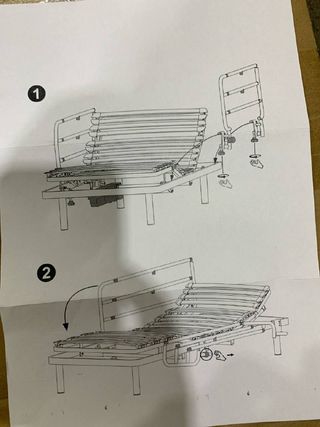 Geriafy \- Barandillas abatibles para Camas articuladas \| Muy Resistentes y fáciles de Instalar \| Anti\-atrapamiento de Manos \(Juego de 2 barandillas\)