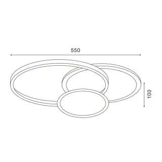 Lámpara Techo LED CCT LUNAR Anillos