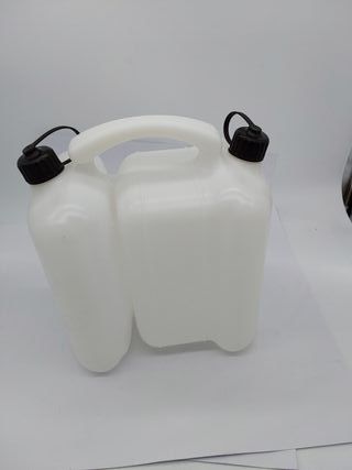 BEST4FORST Bidon de combustible Doble Bidón Strong 6 L/3 L Verde Acero Gasolina