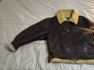 Chaqueta Aviador Americana de piel Marrón