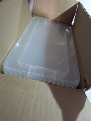 Iris Ohyama 10 Cajas de Almacenaje Plástico Versátiles con Tapa, 5L, Transparente, Cierre fácil, Apilable, para Armario, Estante