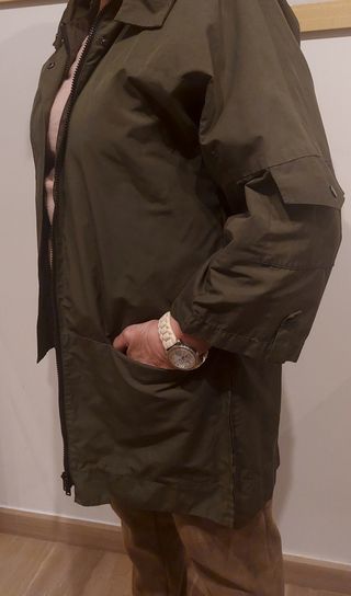 Parka impermeable midi talla L para lluvia