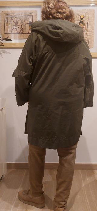Parka impermeable midi talla L para lluvia