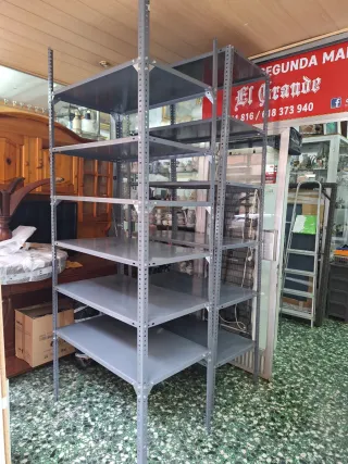 2 Estanterías Metálicas Grises - 60€/unidad