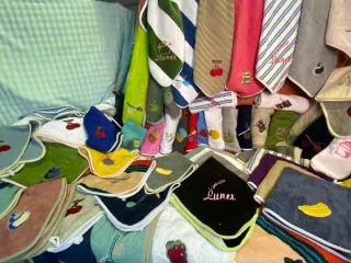 6 Paños Bordados con Dibujos