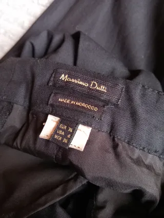 Pantalón Massimo Dutti Negro Talla M