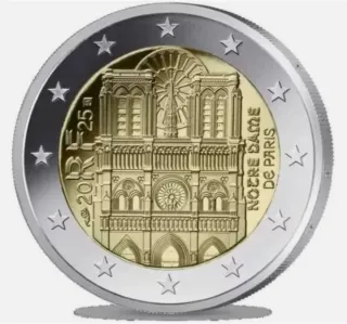 2 Euros Francia 2025 Notre Dame