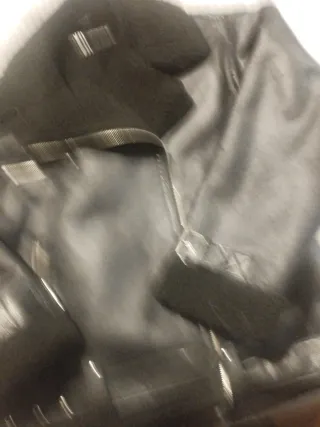 Chaqueta Zara Piel Sintética Borrego Negra