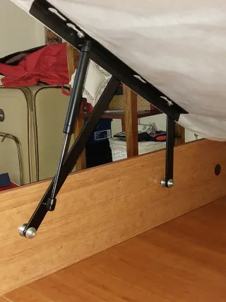 Canapé cama abatible 150x190 madera cerezo