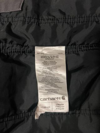 Carhartt Lined Canvas Work Jacket Grey Size S
