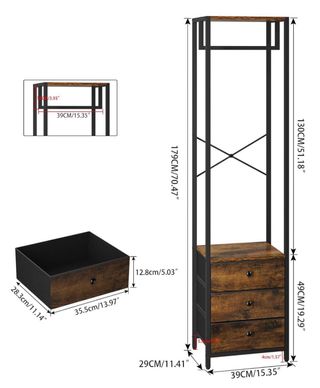 Perchero recibidor entrada madera y metal